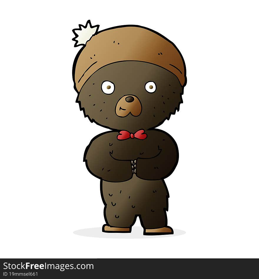 cartoon little black bear