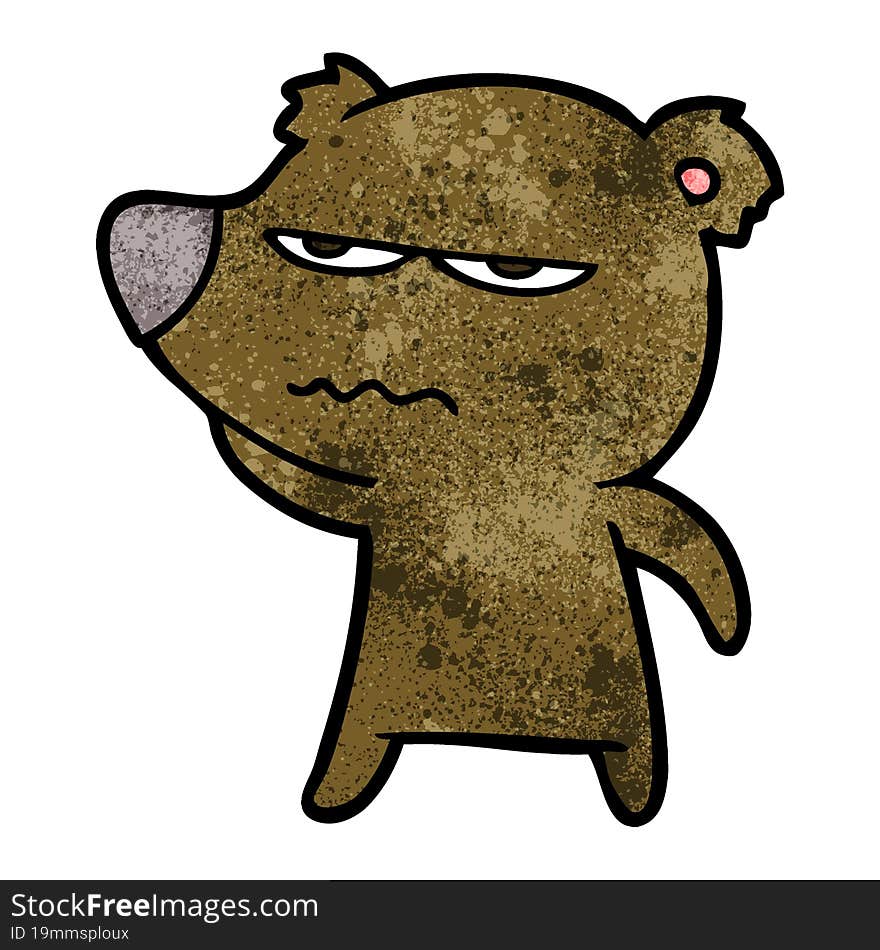 angry bear cartoon. angry bear cartoon