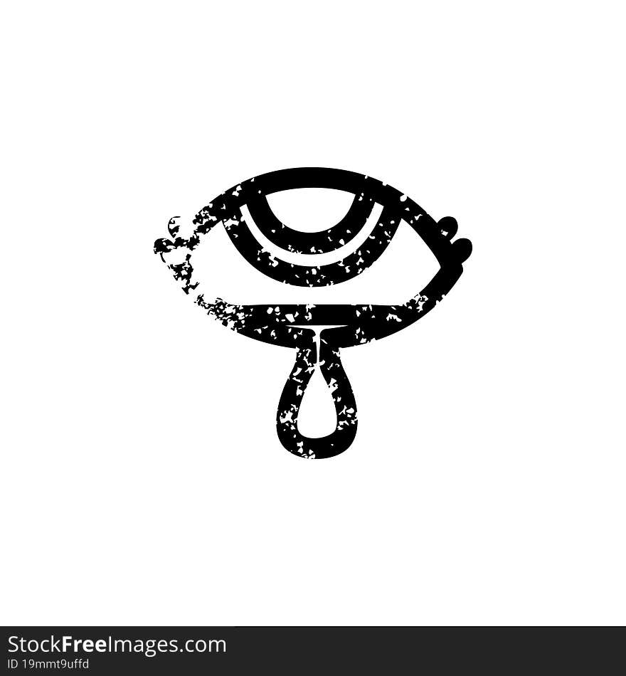 Crying Eye Distressed Icon