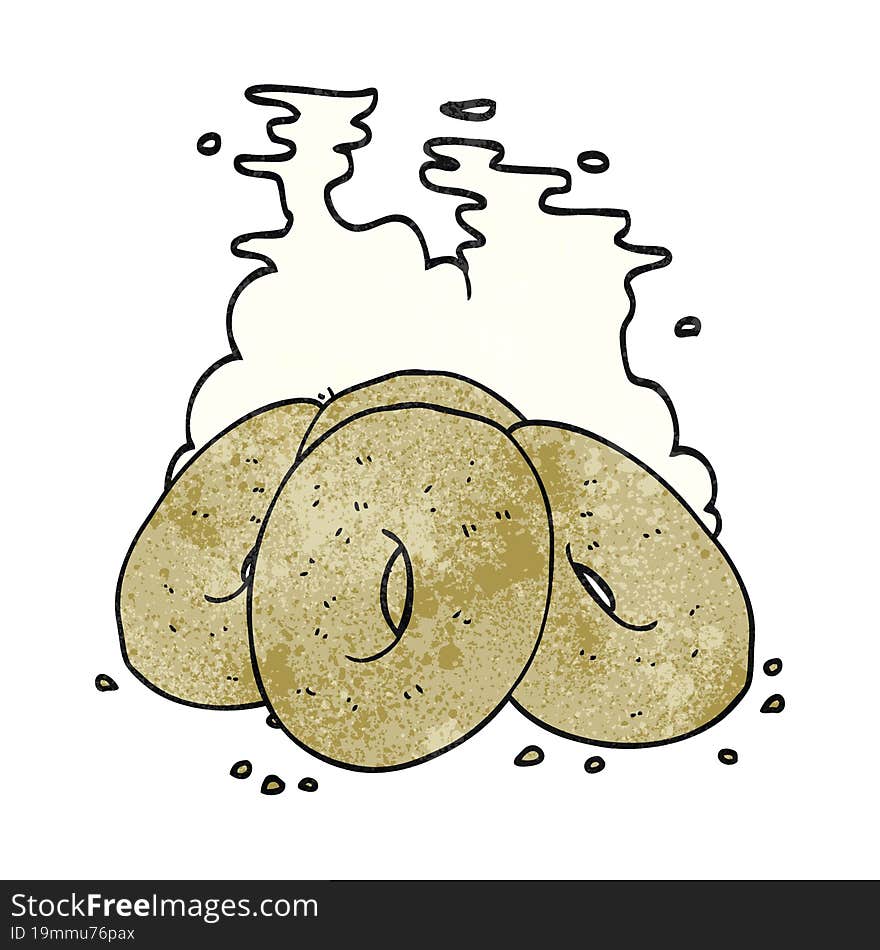 texture cartoon bagels