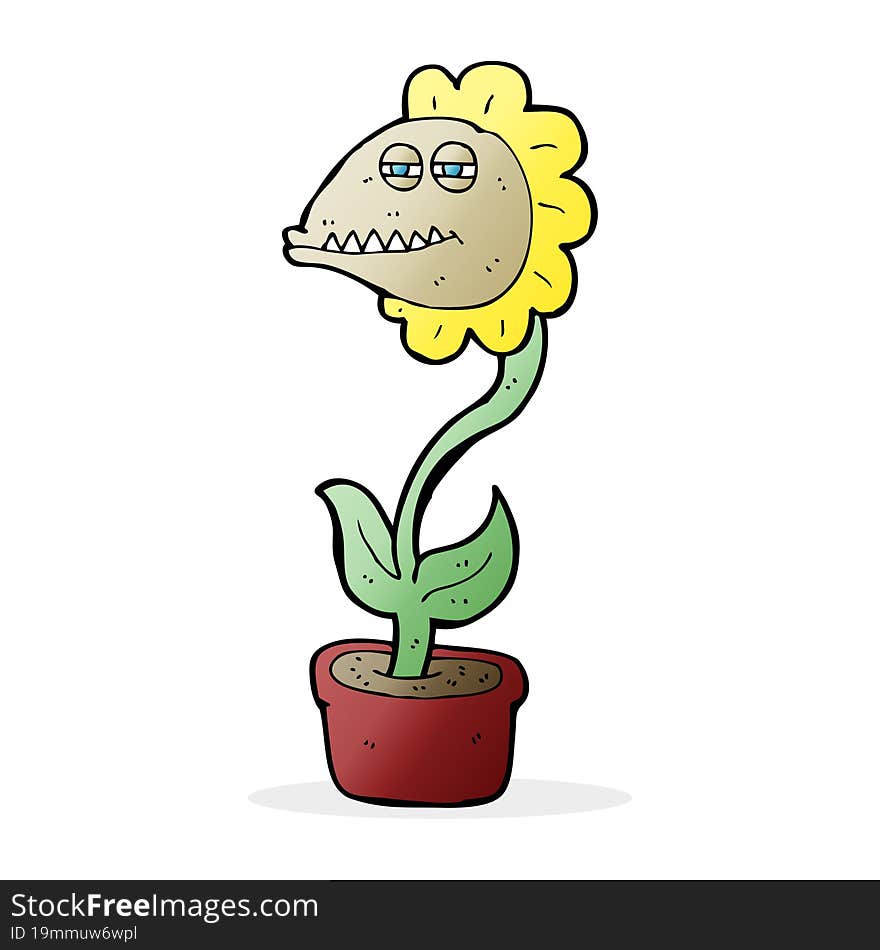 cartoon monster flower