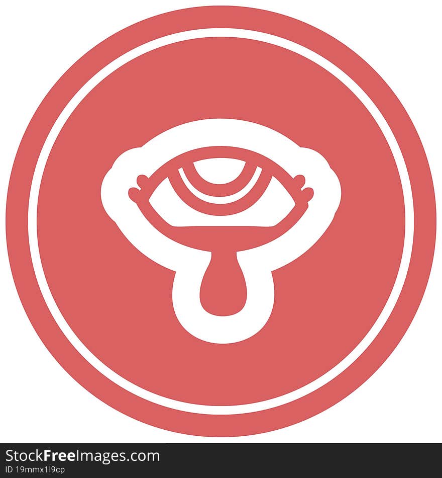 crying eye circular icon