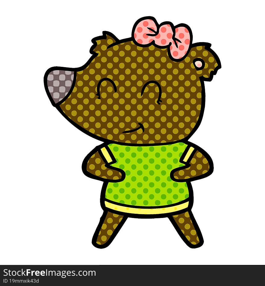 female bear cartoon. female bear cartoon