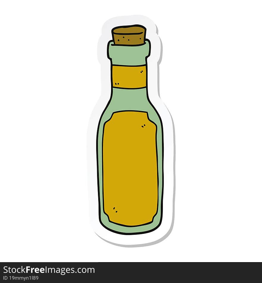 Sticker Of A Cartoon Potion Bottle