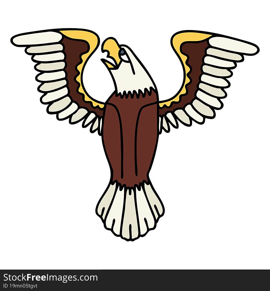 Traditional Tattoo Of An American Eagle