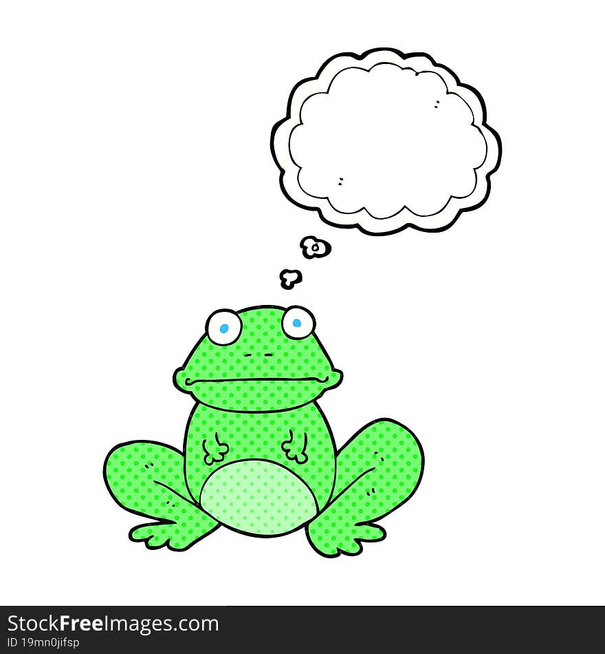 Thought Bubble Cartoon Frog