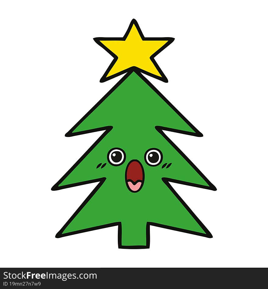 Cute Cartoon Christmas Tree