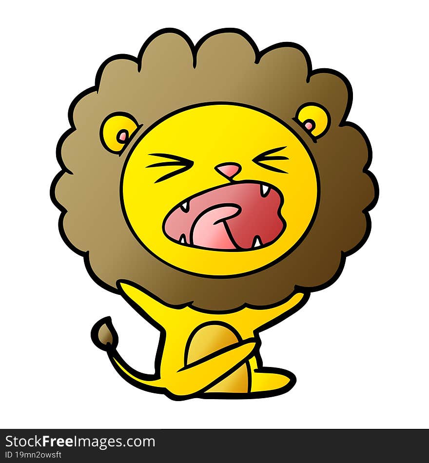 cartoon lion throwing tantrum. cartoon lion throwing tantrum