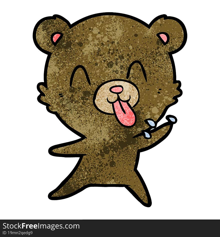 rude cartoon bear. rude cartoon bear