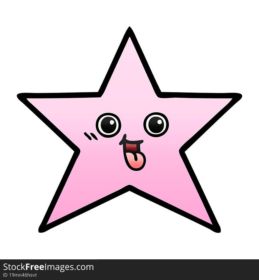 gradient shaded cartoon star fish