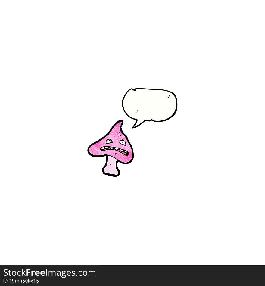 Cartoon Mushroom With Face