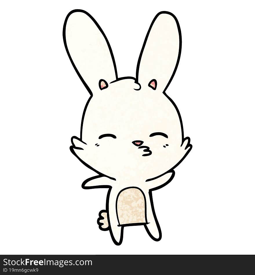 curious bunny cartoon. curious bunny cartoon