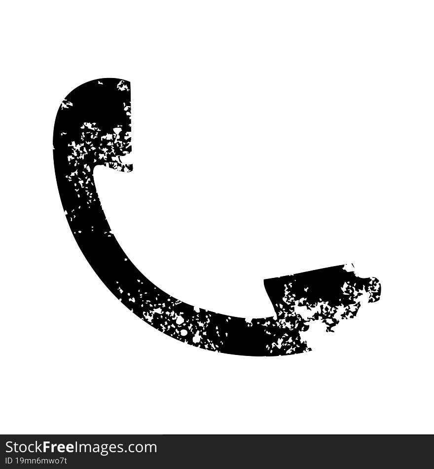 distressed symbol telephone receiver