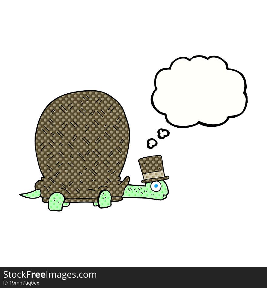 thought bubble cartoon tortoise