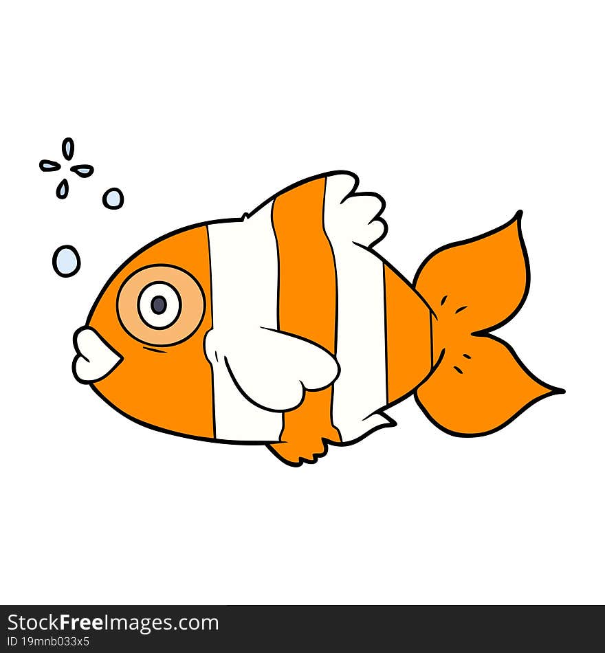 cartoon exotic fish. cartoon exotic fish