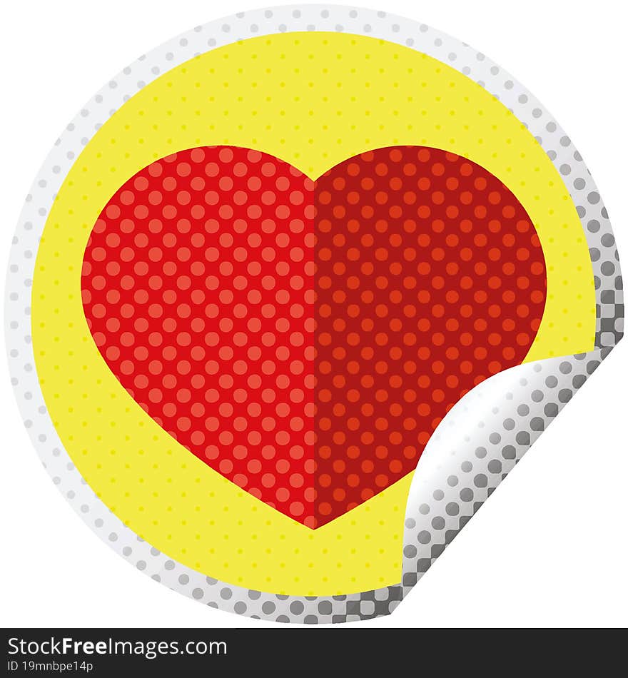 heart symbol graphic vector illustration circular sticker. heart symbol graphic vector illustration circular sticker