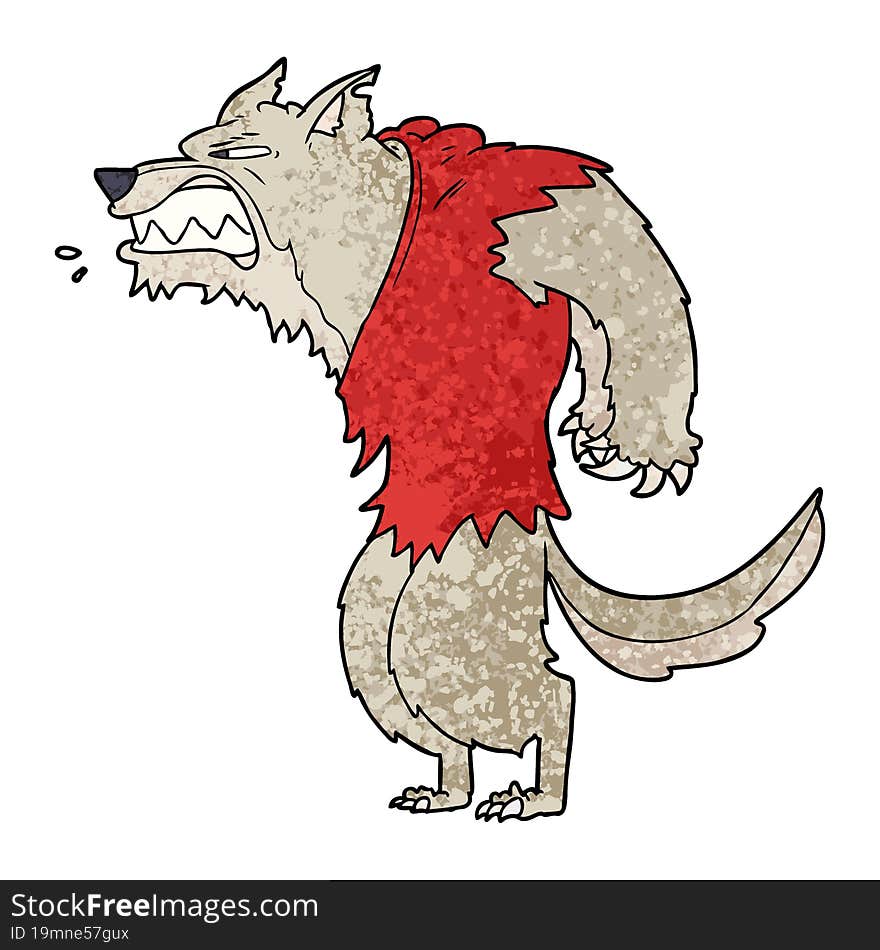 angry werewolf cartoon. angry werewolf cartoon