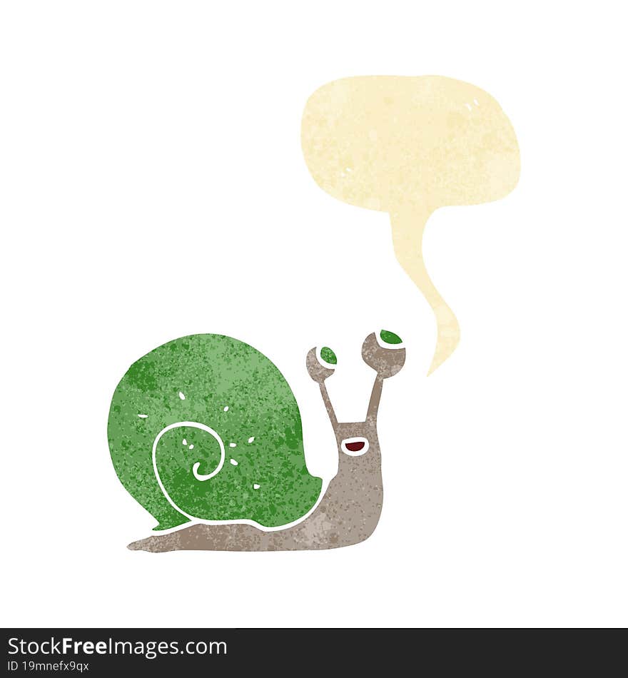 cartoon snail with thought bubble