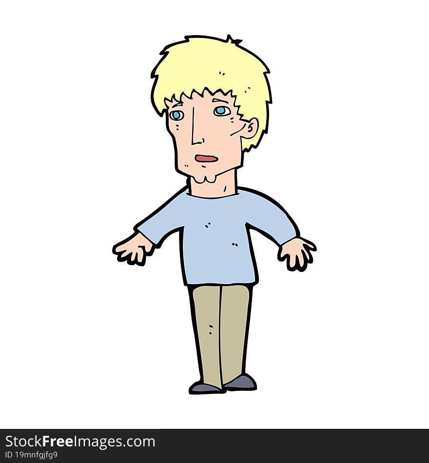 cartoon surprised man