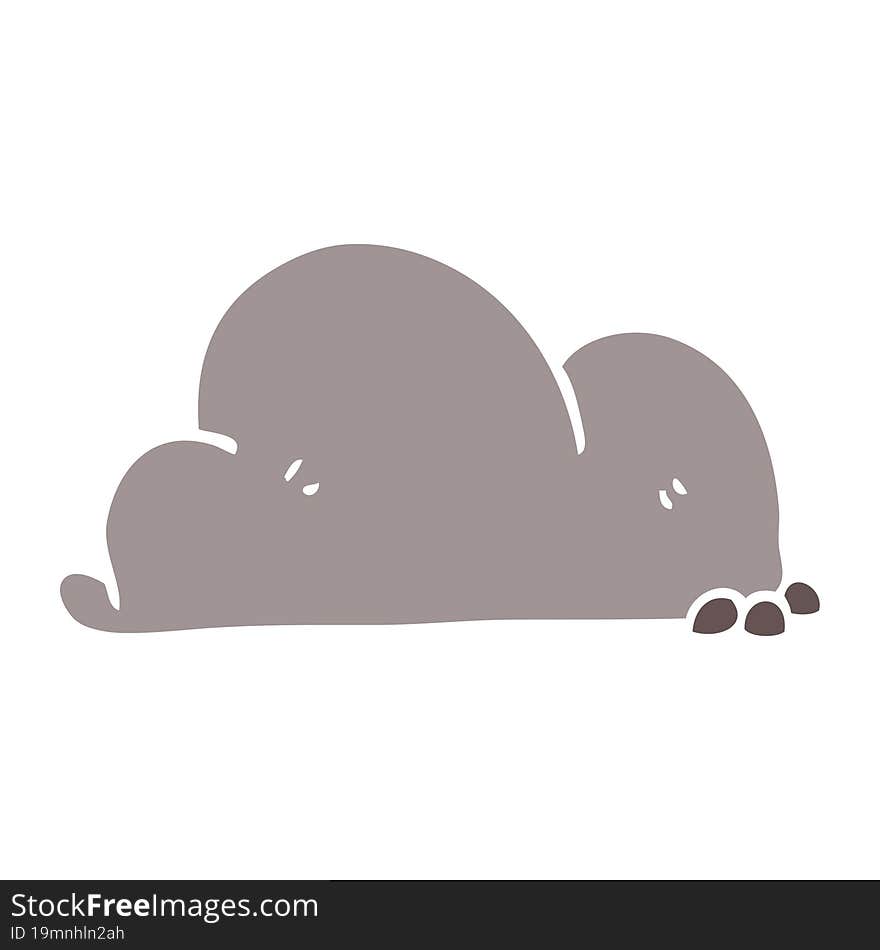 cartoon doodle boulder