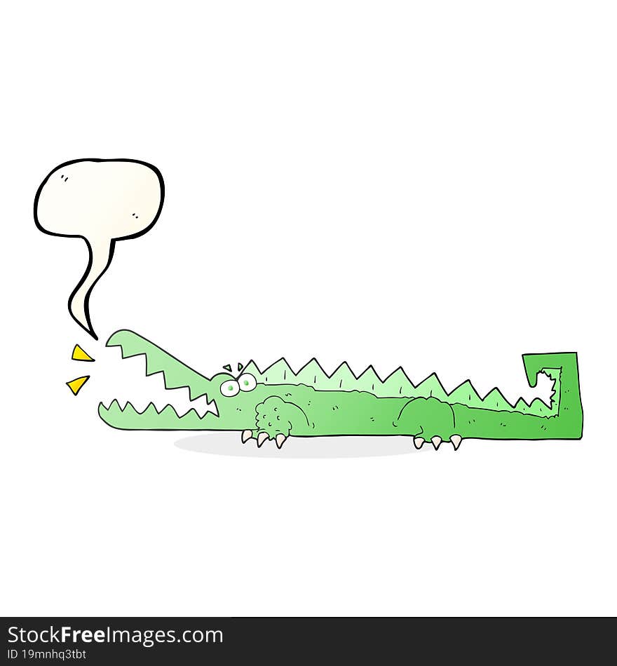 speech bubble cartoon crocodile