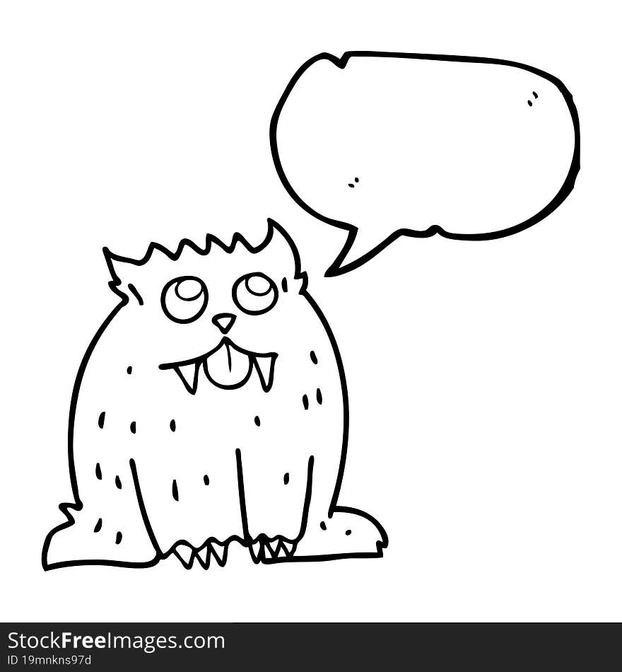 speech bubble cartoon beast