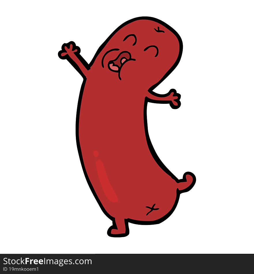 cartoon dancing sausage