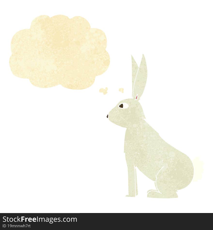 Cartoon Rabbit With Thought Bubble