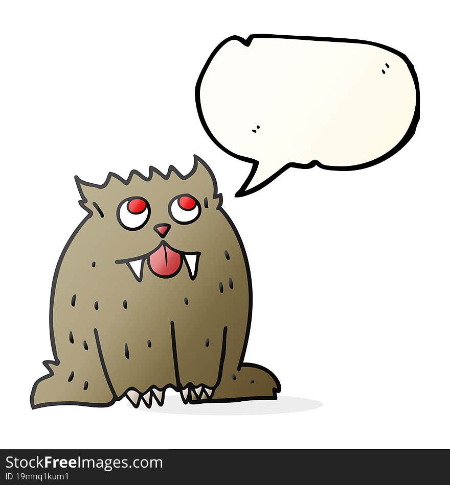 speech bubble cartoon beast