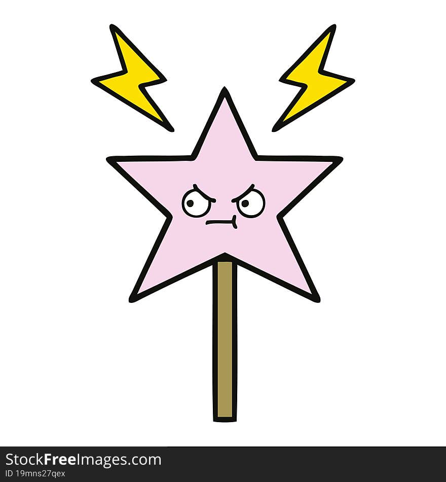 cute cartoon magic wand