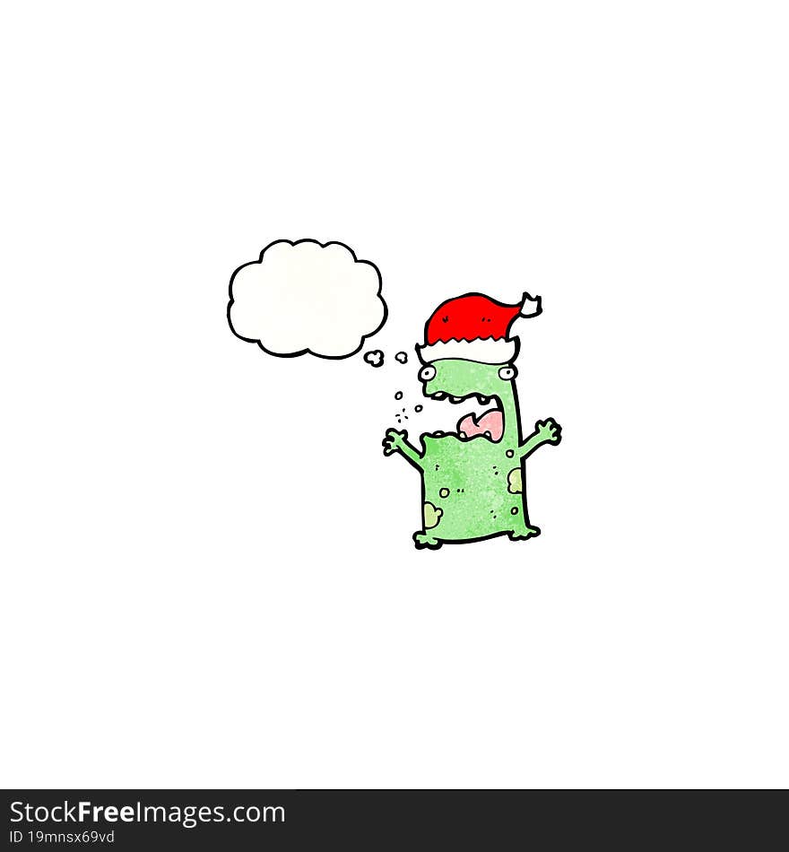 christmas frog cartoon