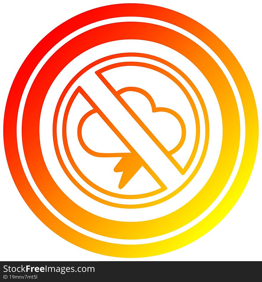 no storms circular in hot gradient spectrum