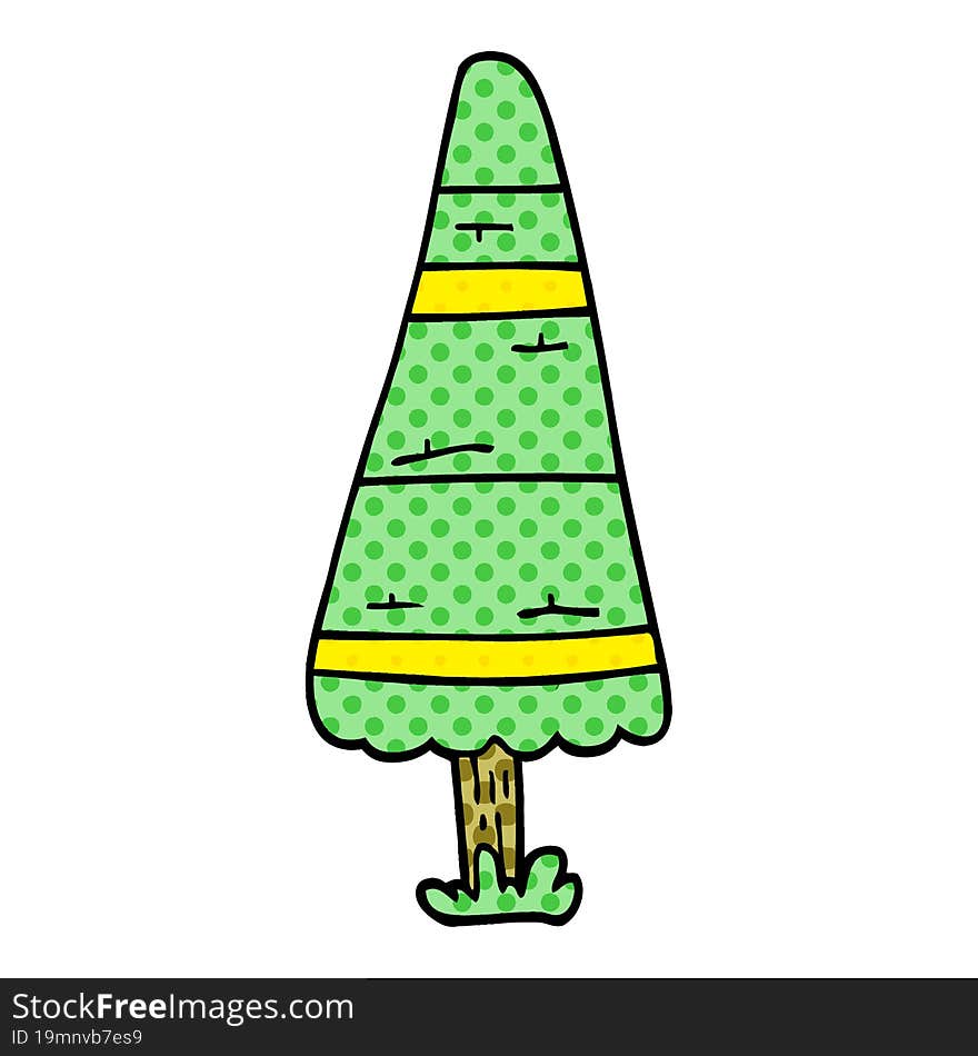 cartoon doodle christmas tree