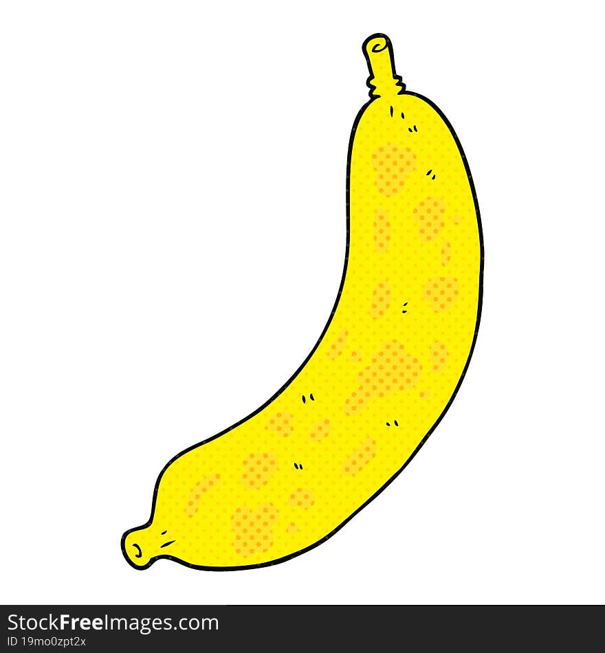 freehand drawn cartoon banana