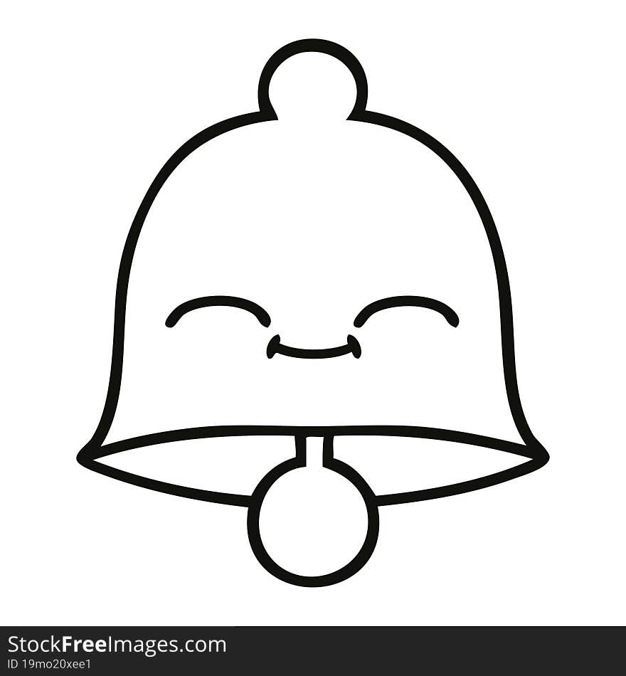 line drawing cartoon bell