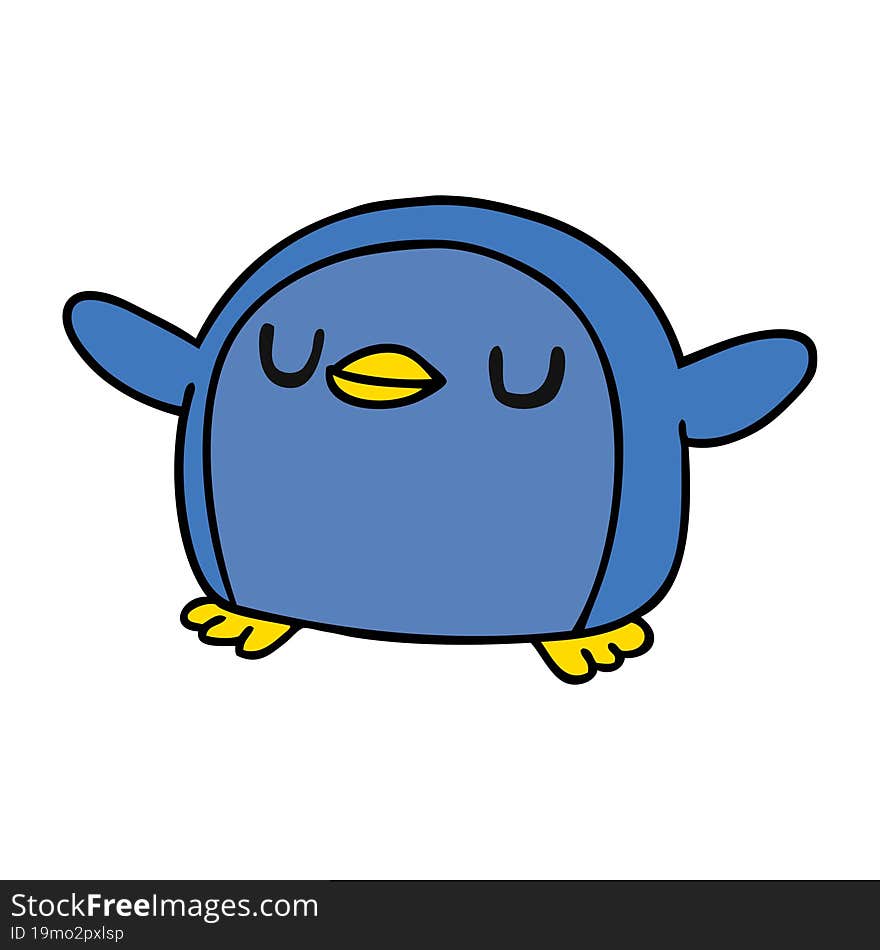 cartoon kawaii of a cute penguin