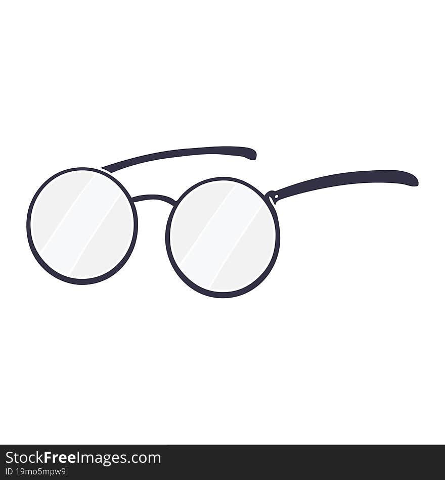 flat color style cartoon spectacles