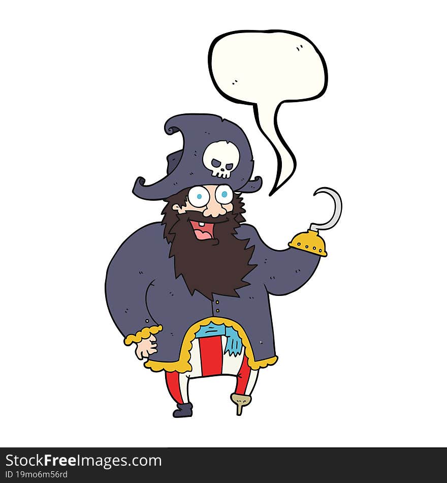 speech bubble cartoon pirate captain