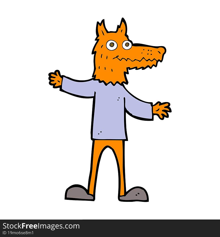 cartoon fox man