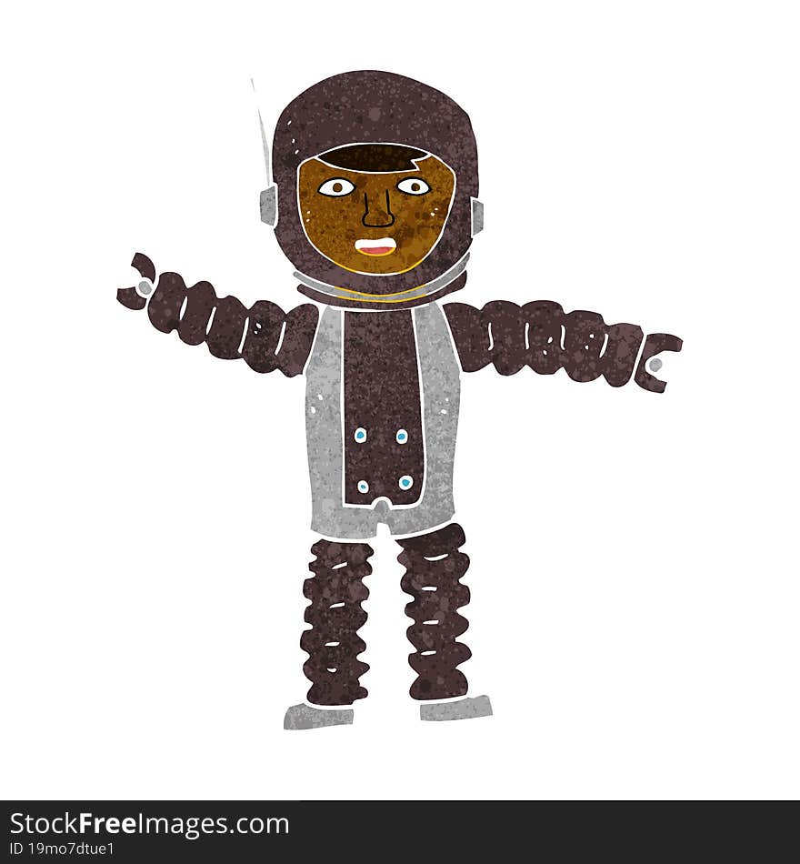 cartoon astronaut