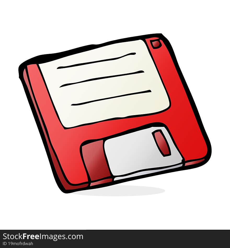 cartoon old computer disk