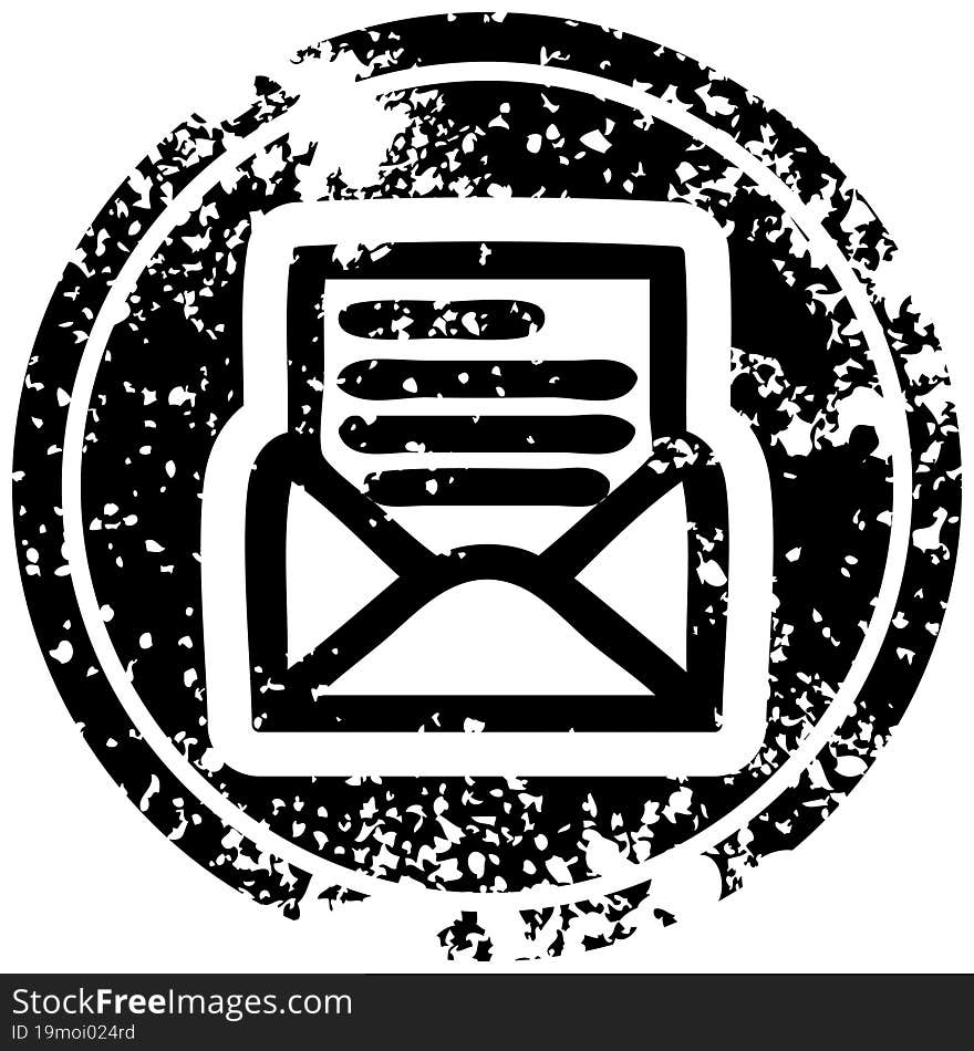 envelope letter distressed icon