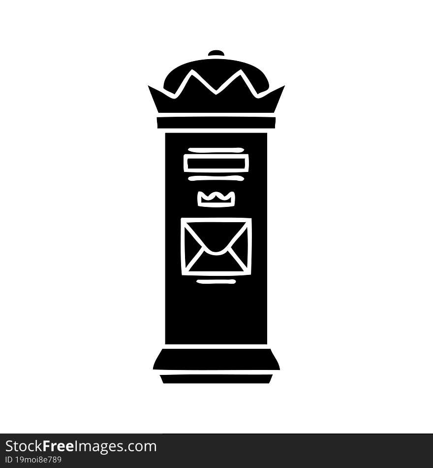 flat symbol british post box