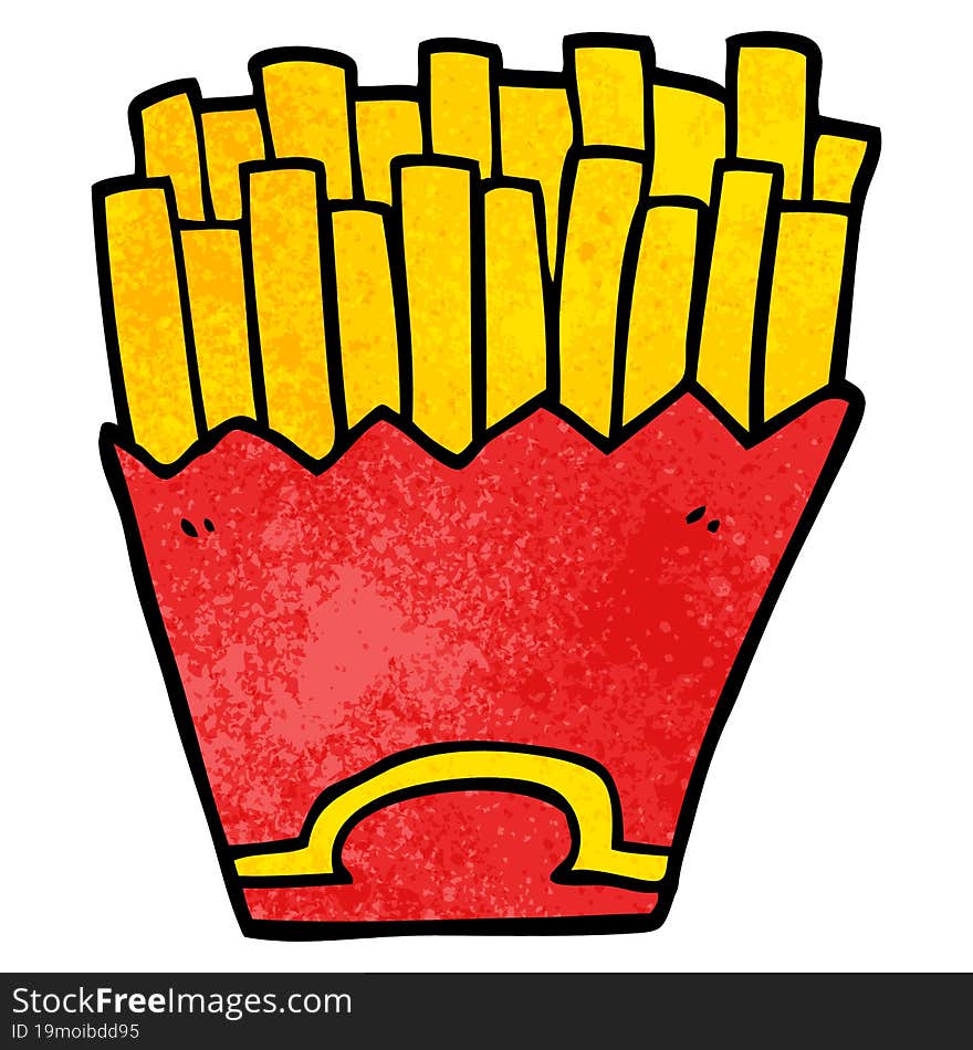 cartoon doodle french fries