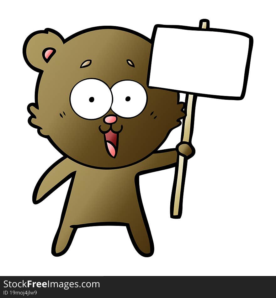 laughing teddy  bear cartoon. laughing teddy  bear cartoon