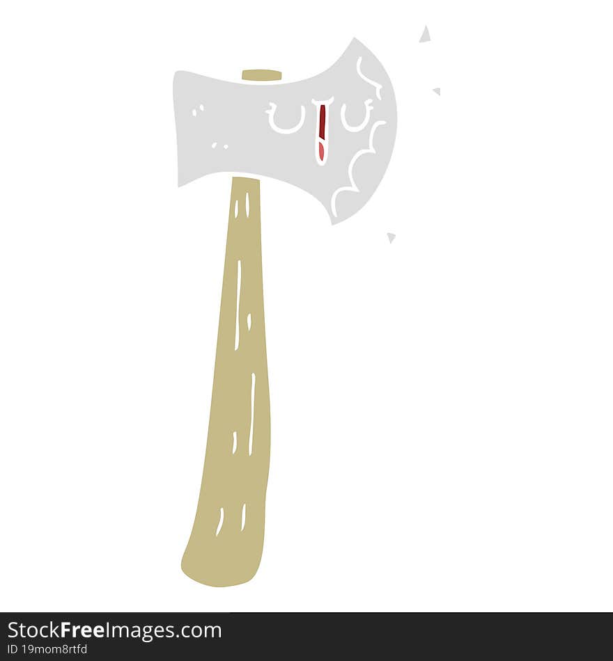 flat color style cartoon axe