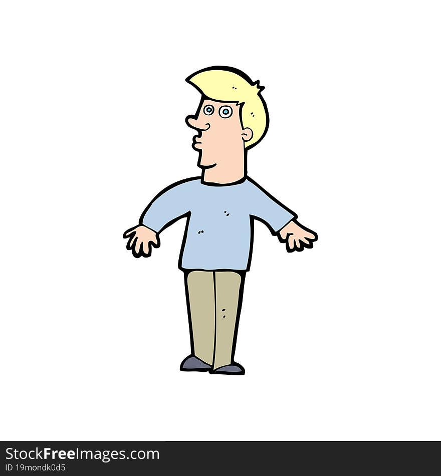 cartoon surprised man