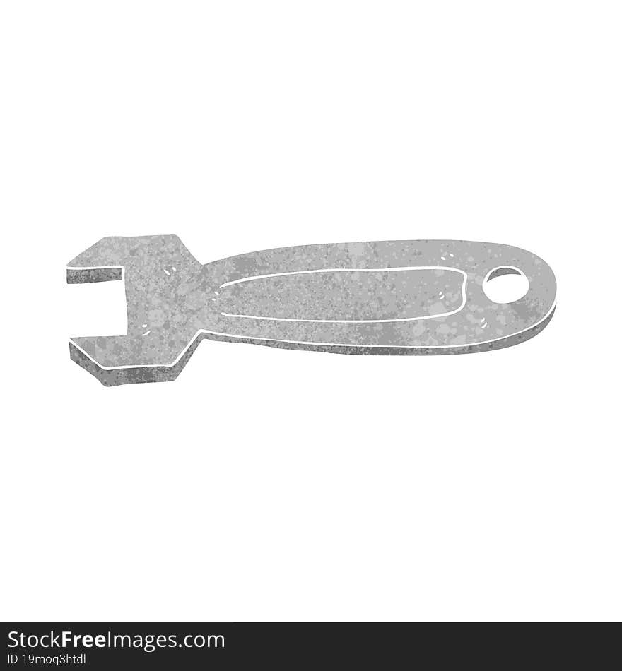 retro cartoon spanner