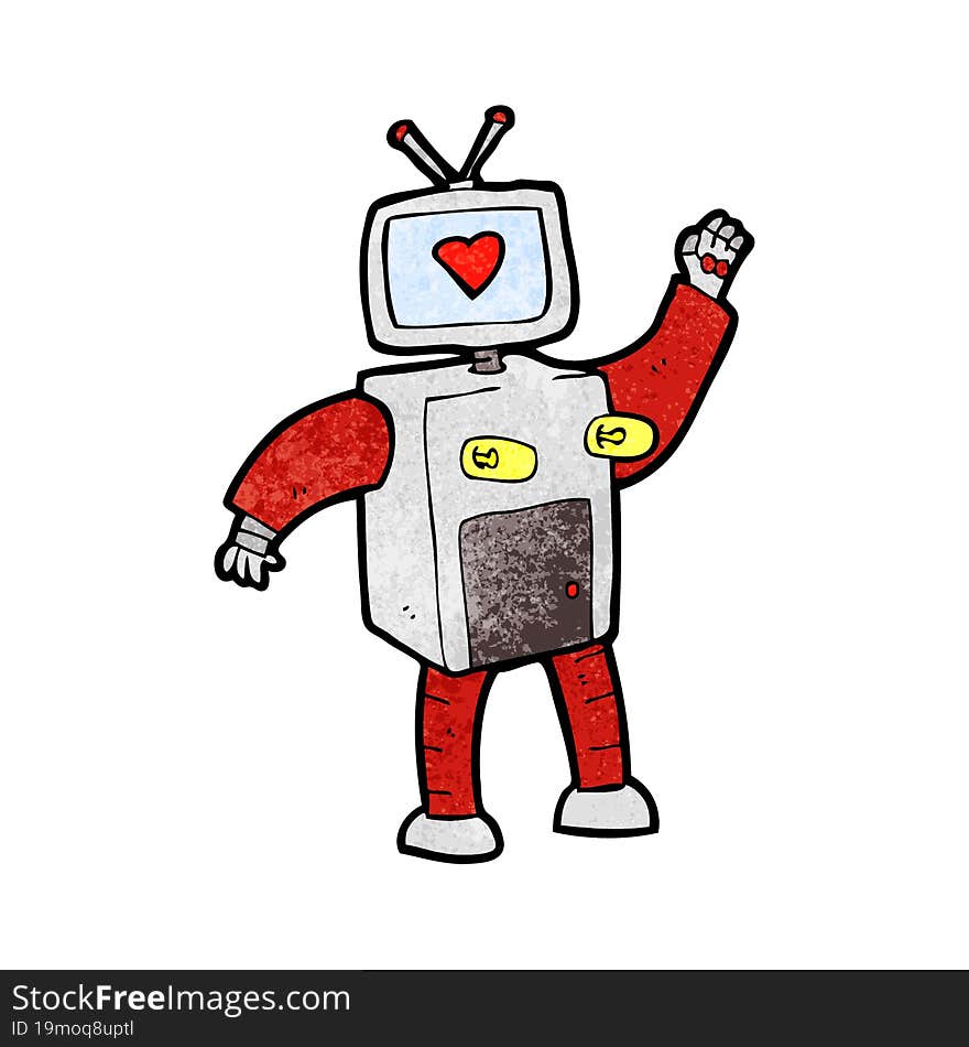 cartoon funny robot