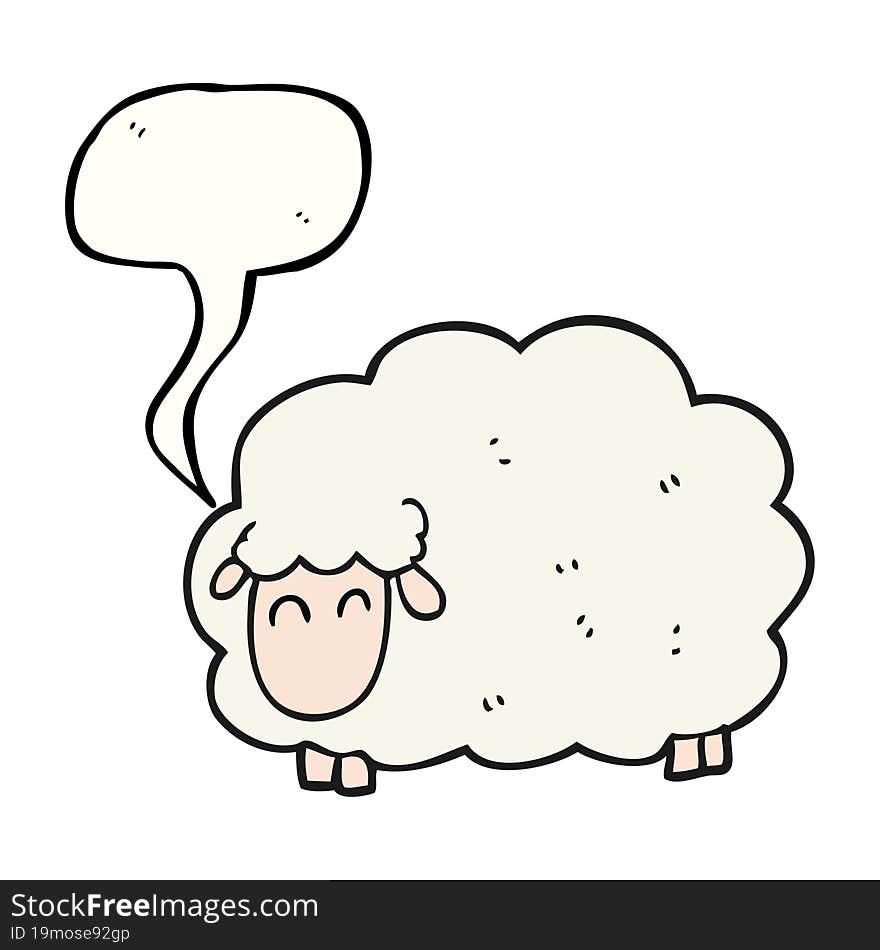 speech bubble cartoon sheep